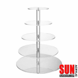 Round Tiered Acrylic Cupcake Stand 5 Tier
